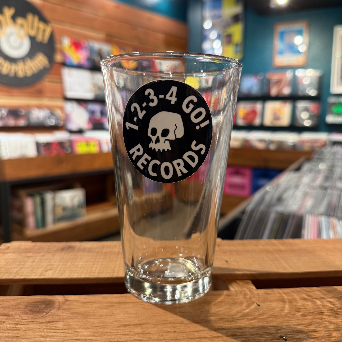1-2-3-4 Go! Records "2025 Round Logo" Pint Glass
