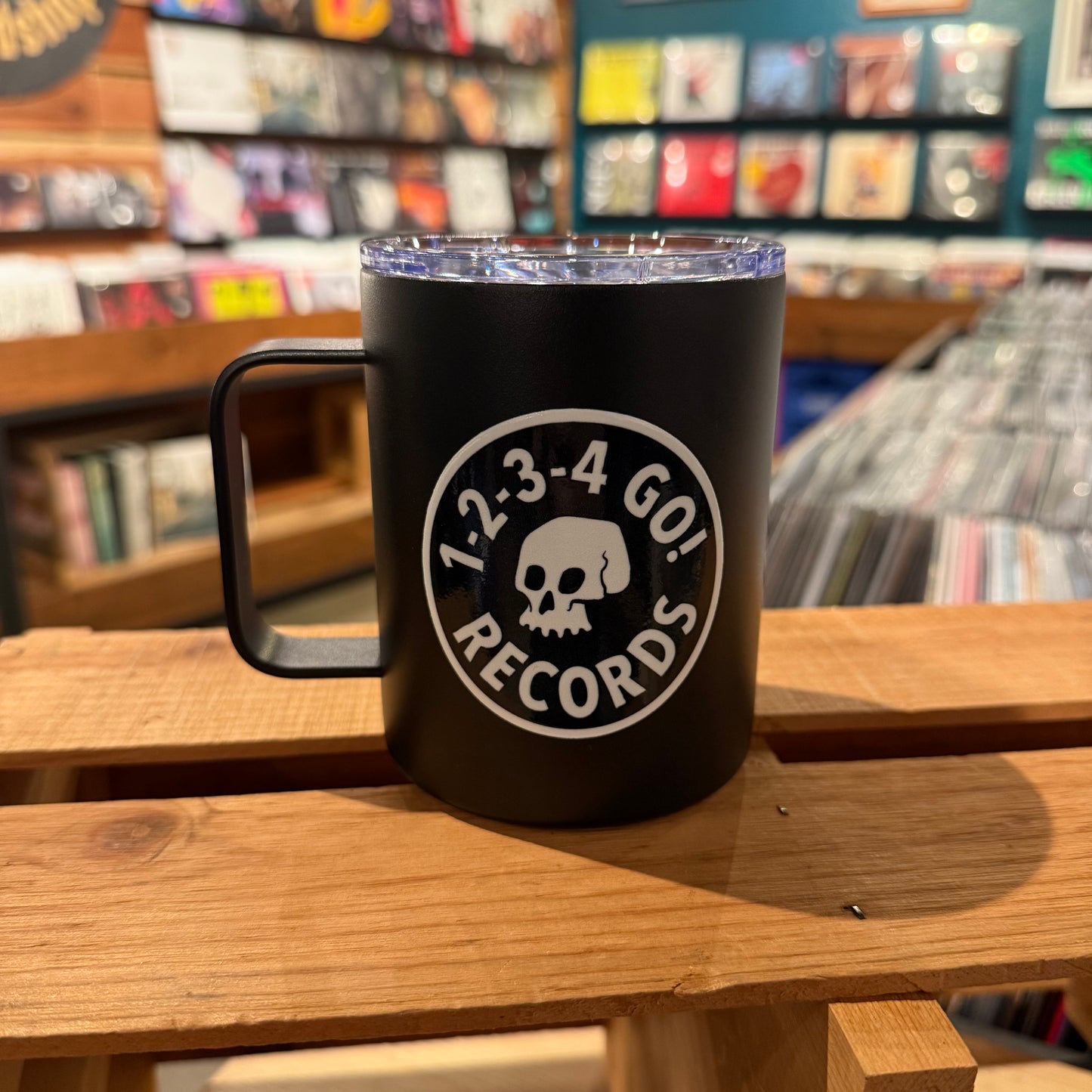 1-2-3-4 Go! Records "2025 Round Logo" Coffee Mug (Insulated Stainless Steel)