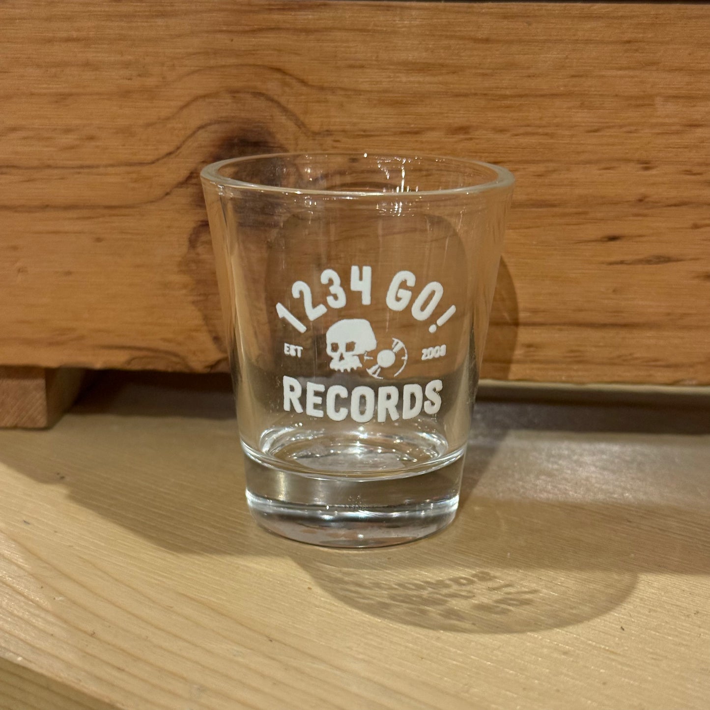 1-2-3-4 Go! Records "14 @ 40th" Shot Glass