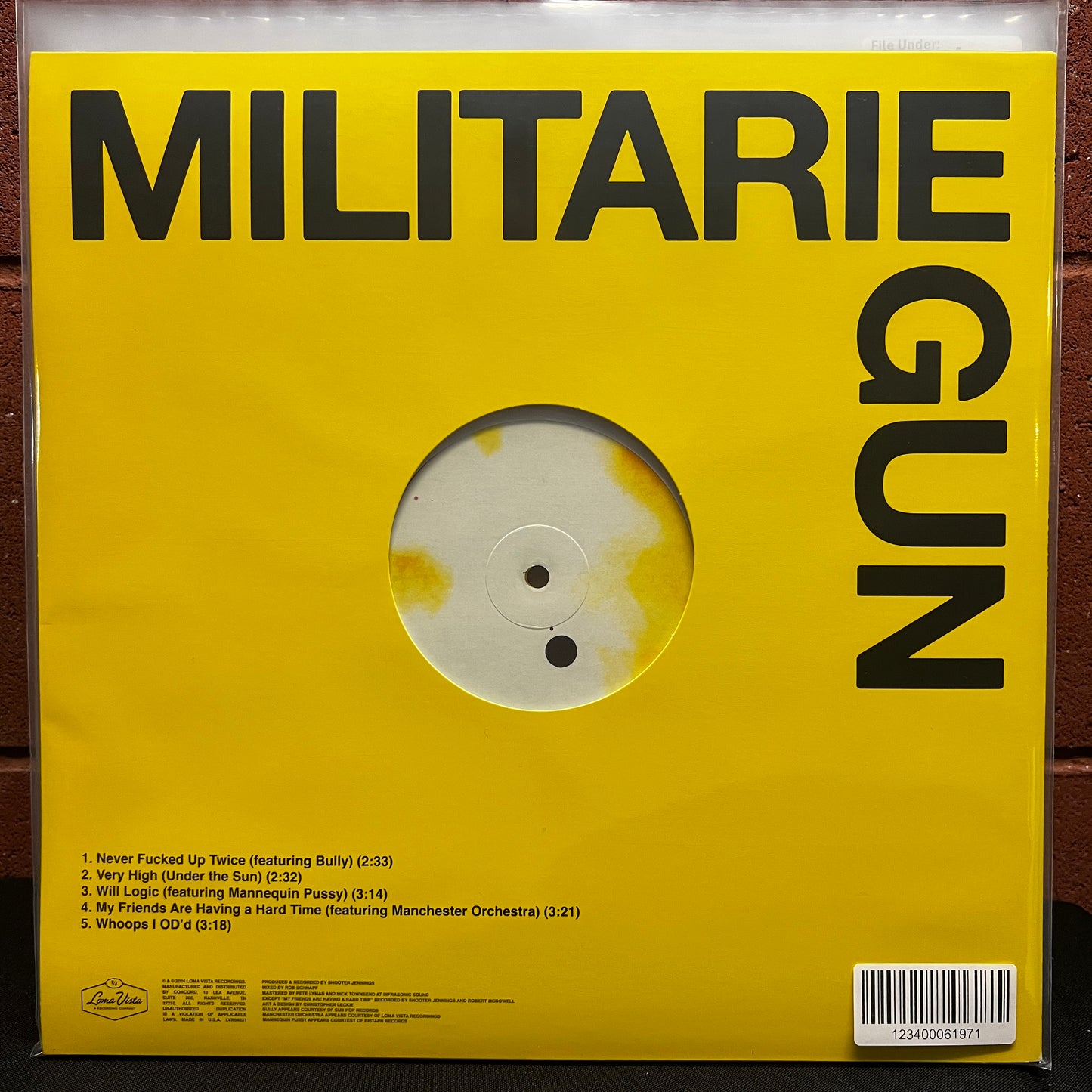 Used Vinyl: Militarie Gun "Life Under the Sun" 12" EP (Yellow with Red Splatter vinyl)