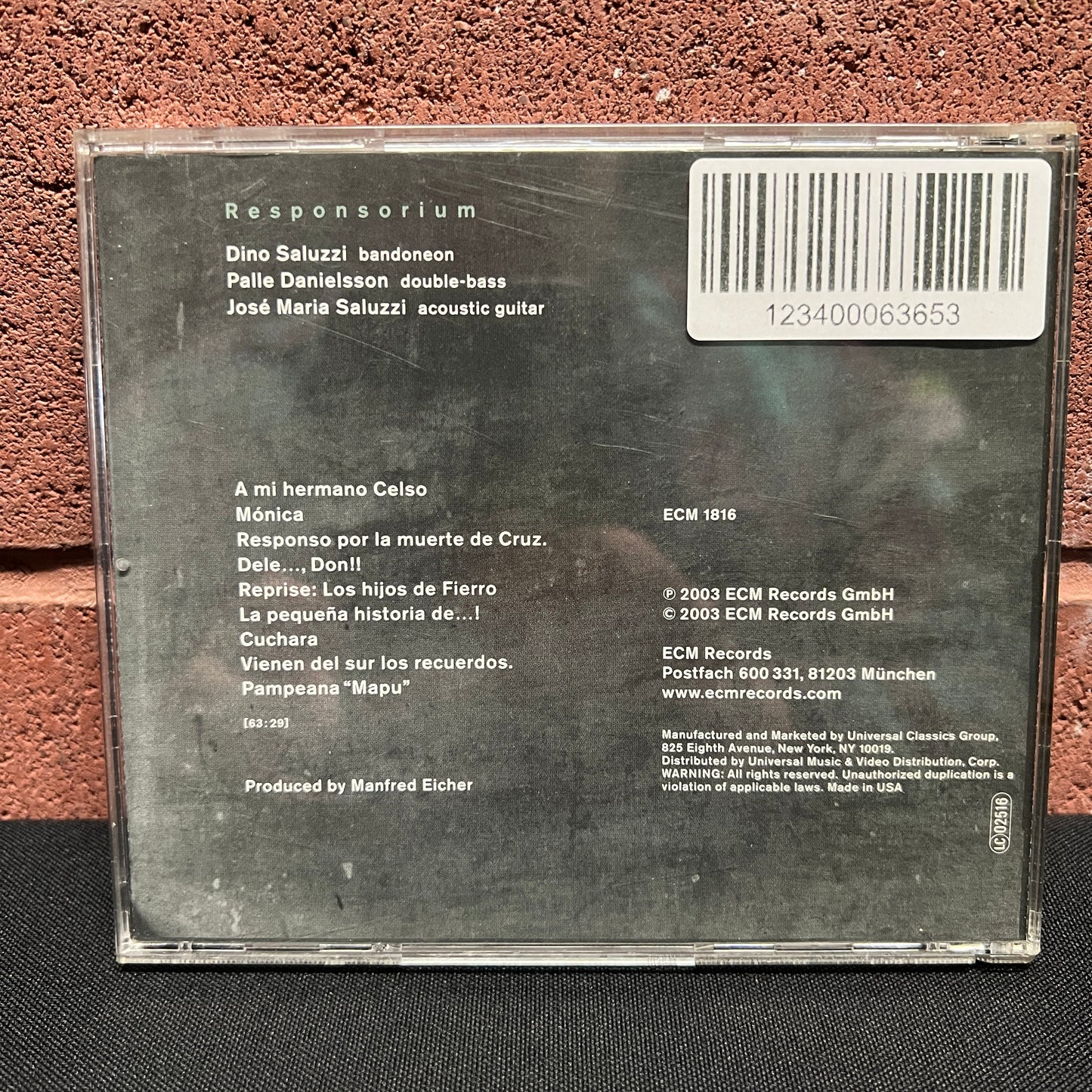 Used CD: Dino Saluzzi "Responsorium" CD