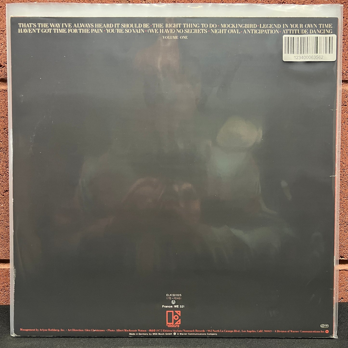 Used Vinyl: Carly Simon "The Best Of Carly Simon" LP (German Press)