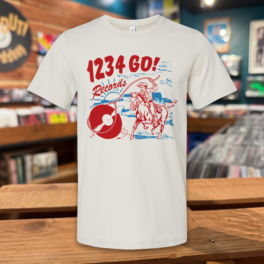 1-2-3-4 Go! Records "Record Wrangler" T-Shirt (Dust)
