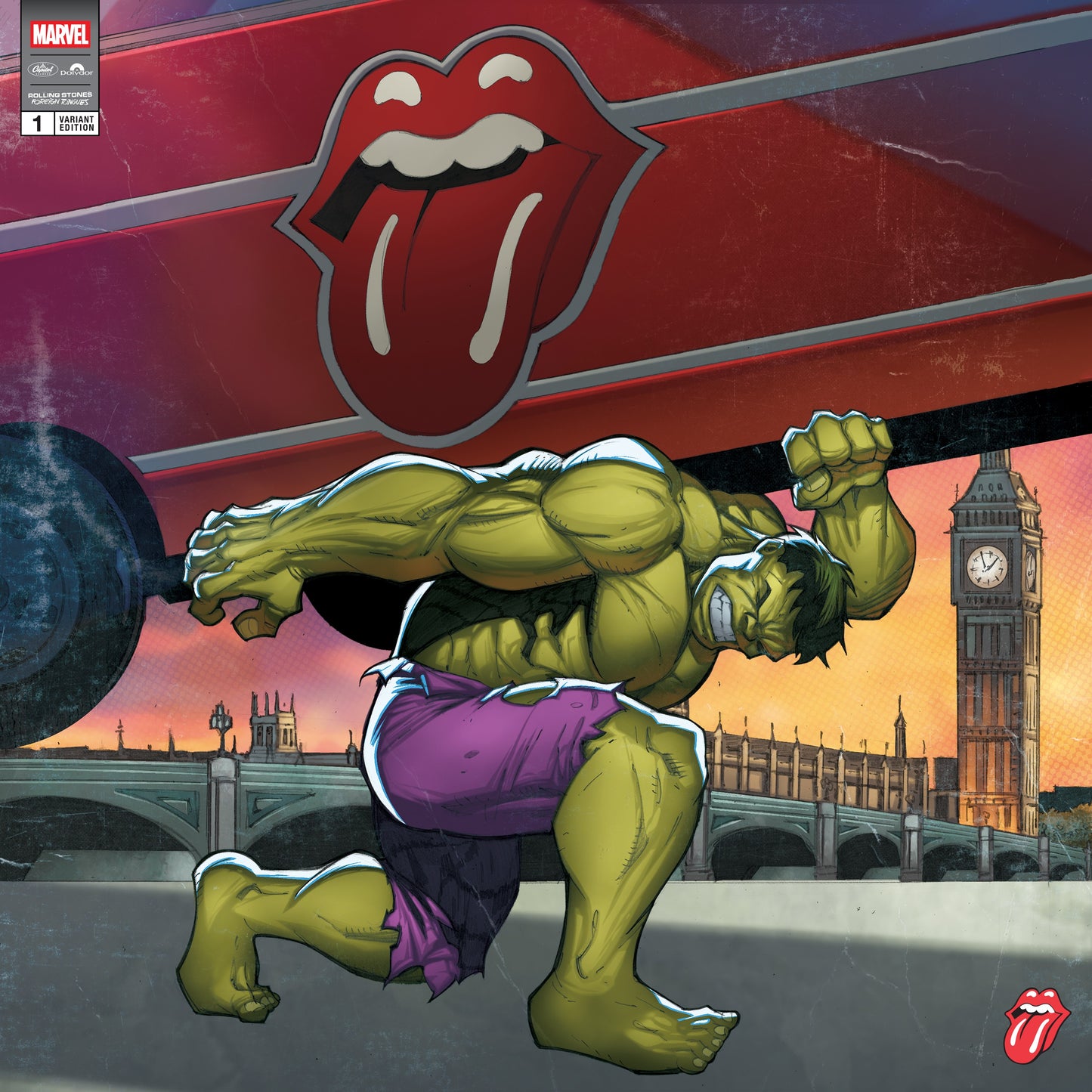 The Rolling Stones "Foreign Tongues (Marvel Collector's Series)" 2xLP (The Hulk Variant + Comic Book)