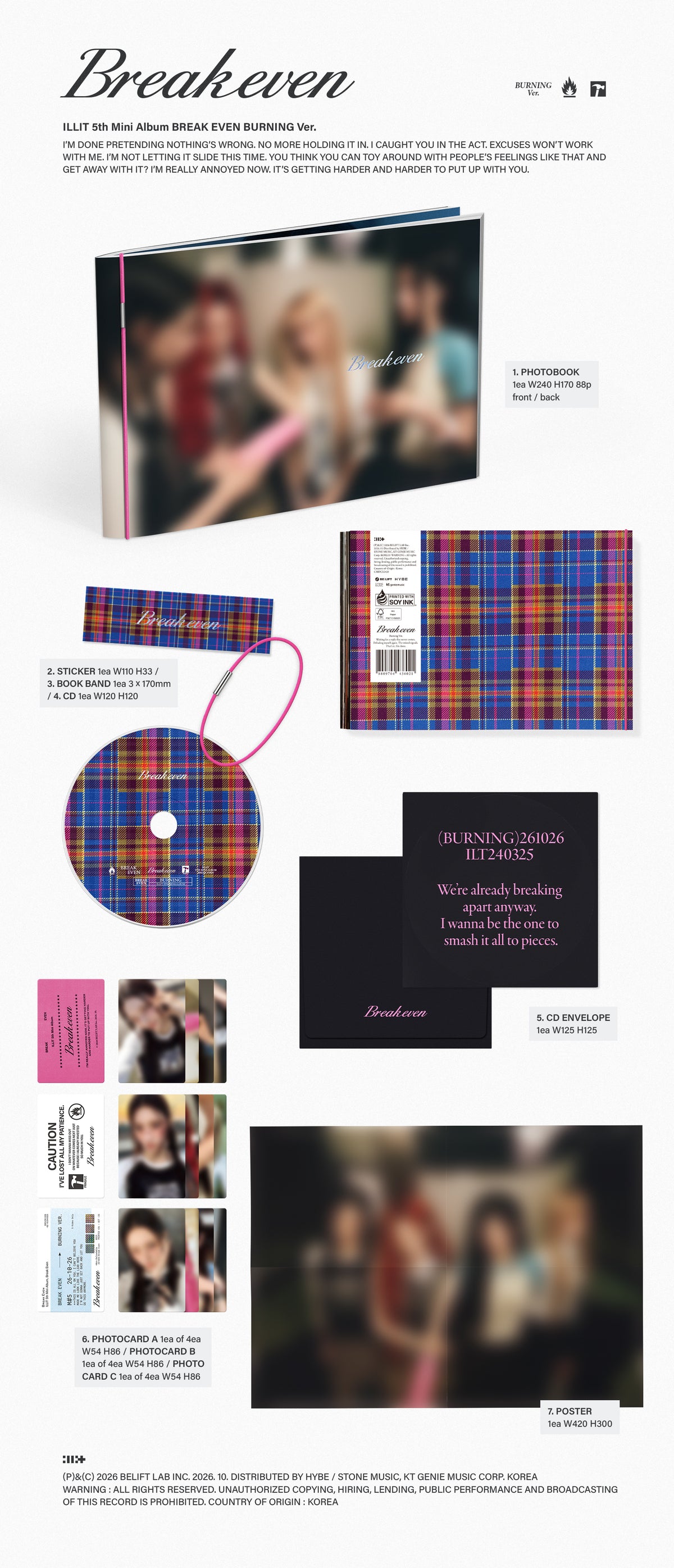 PRE-ORDER: ILLIT "BREAK EVEN" CD (BURNING Ver.)