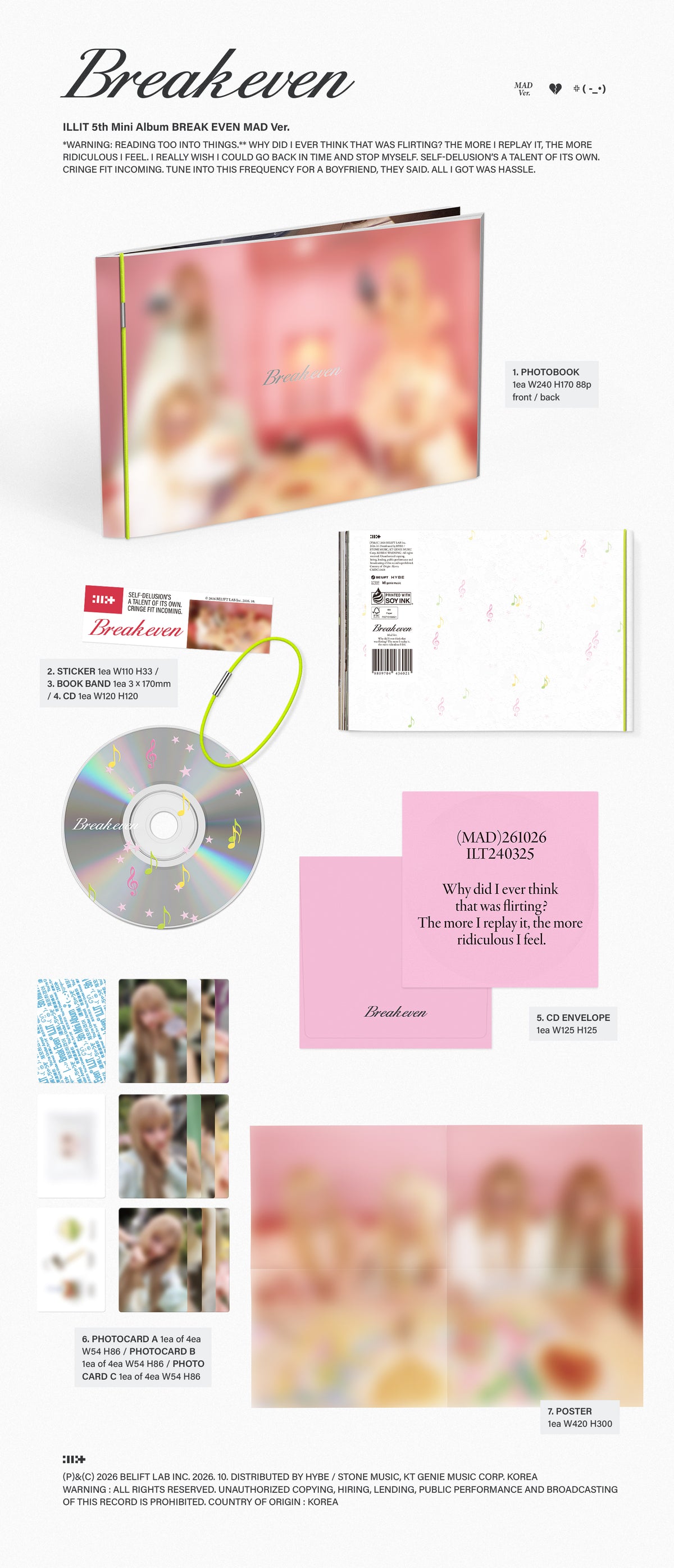 PRE-ORDER: ILLIT "BREAK EVEN" CD (MAD Ver.)
