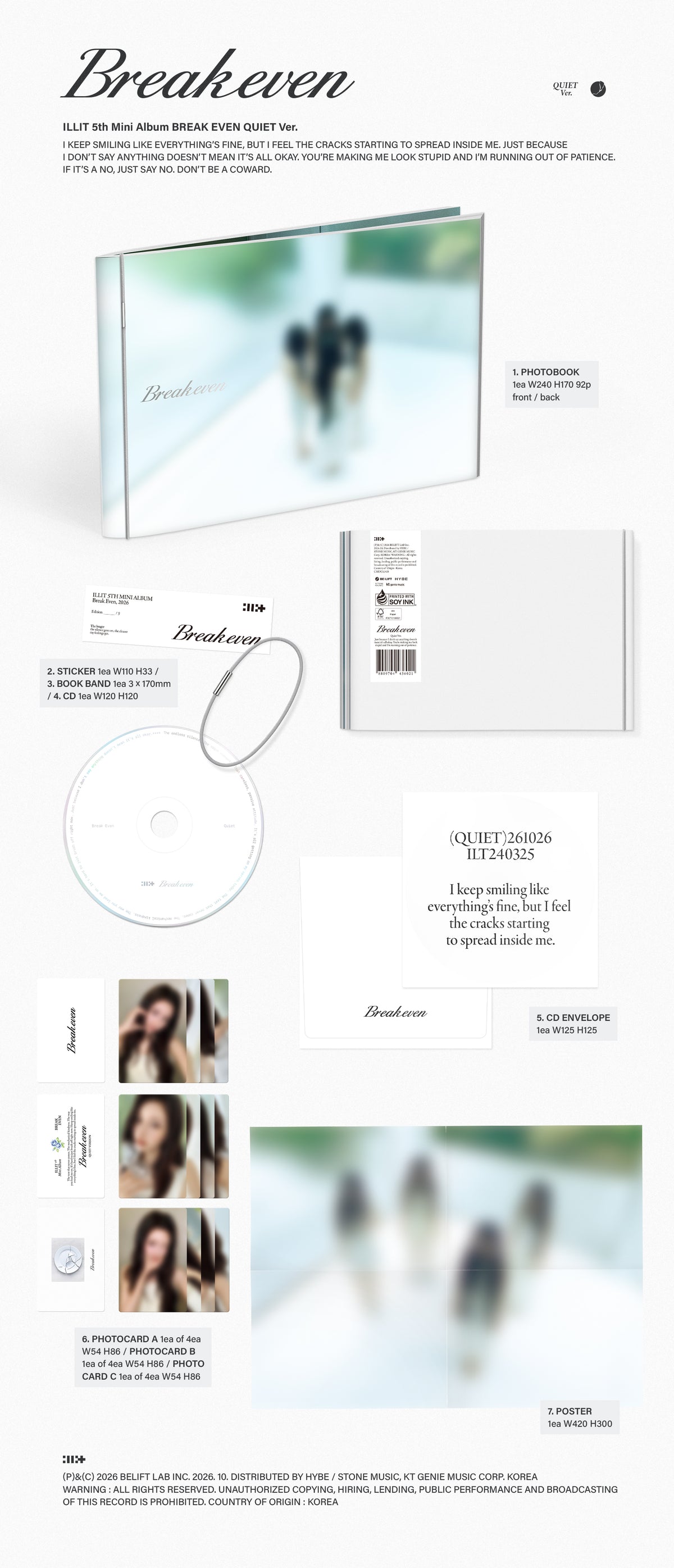 PRE-ORDER: ILLIT "BREAK EVEN" CD (QUIET Ver.)
