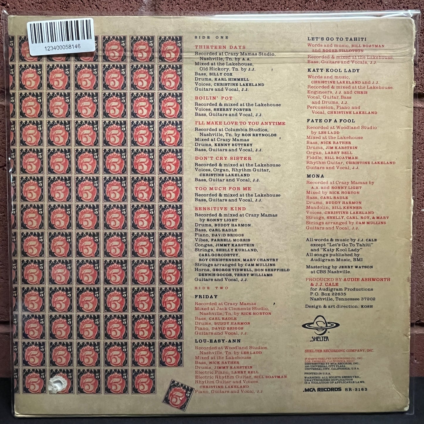 Used Vinyl: J.J. Cale "5" LP (1979 pressing)