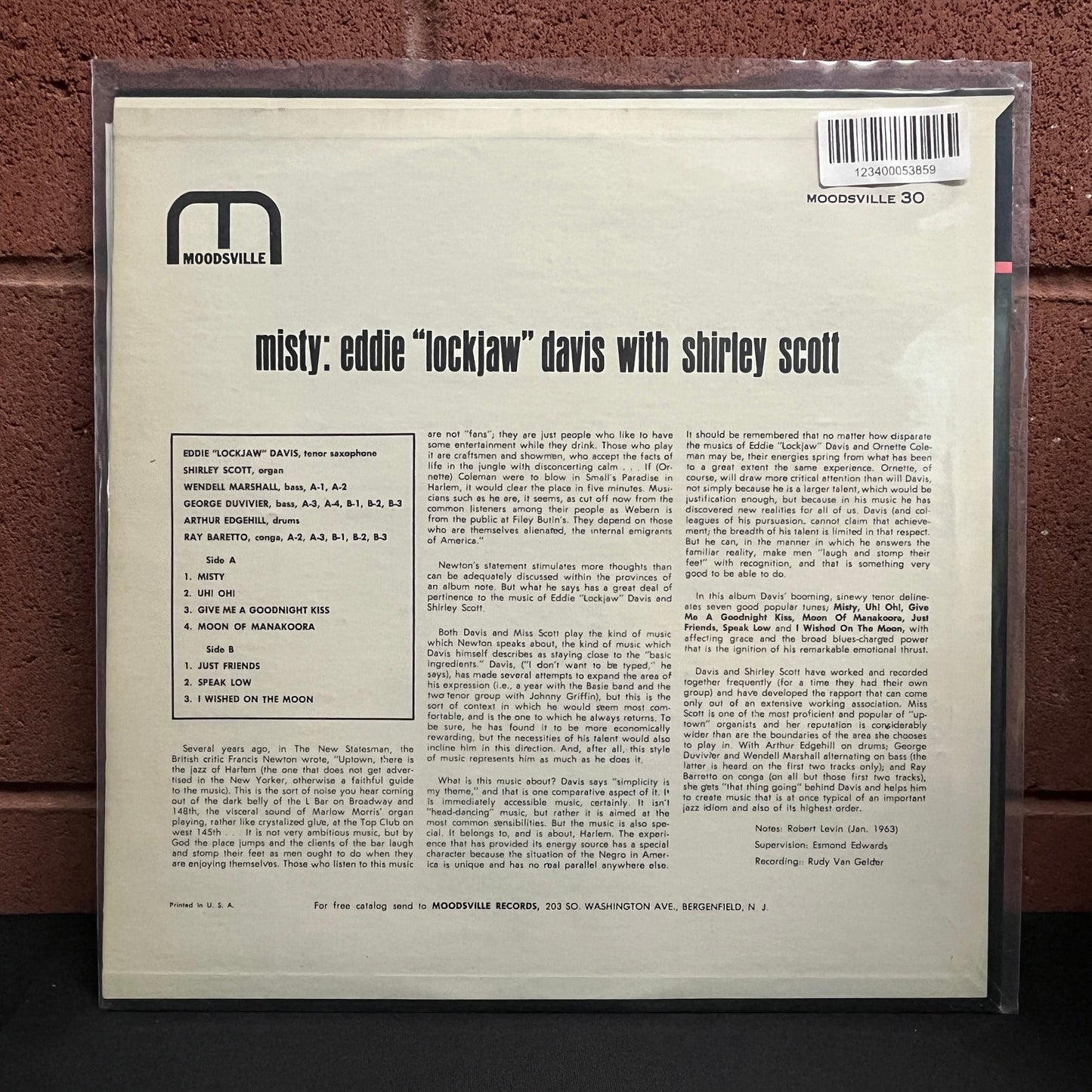 Used Vinyl: Eddie "Lockjaw" Davis With Shirley Scott "Misty" LP