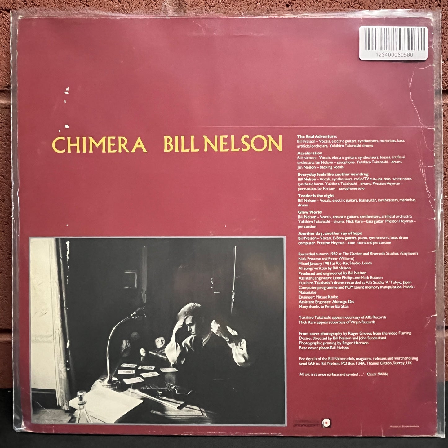 Used Vinyl: Bill Nelson "Chimera" LP (1983 Netherlands Press)