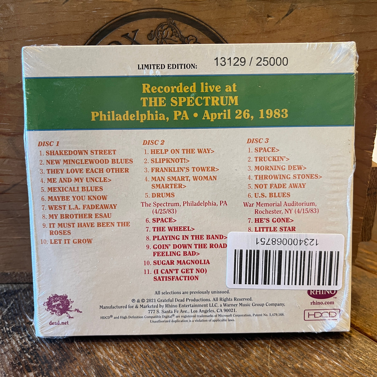 Used CD: Grateful Dead "Dave's Picks, Volume 39 (The Spectrum, Philadelphia, PA 4/26/83)" 3xCD Set (2021 Press - Sealed)