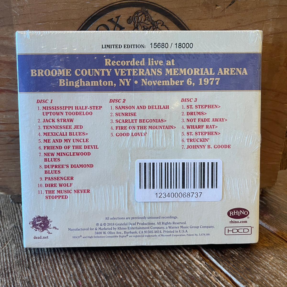 Used CD: Grateful Dead "Dave's Picks, Volume 25 (Broome County Veterans Memorial Arena, Binghamton, NY 11/6/77)" 3xCD Set (2018 Press - Sealed)