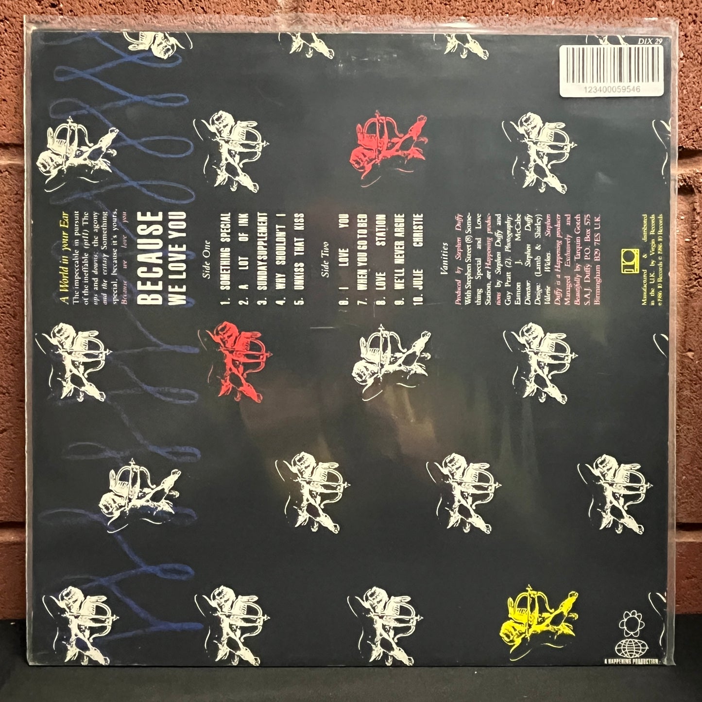 Used Vinyl: Stephen Duffy "Because We Love You" LP (1986 UK Press)