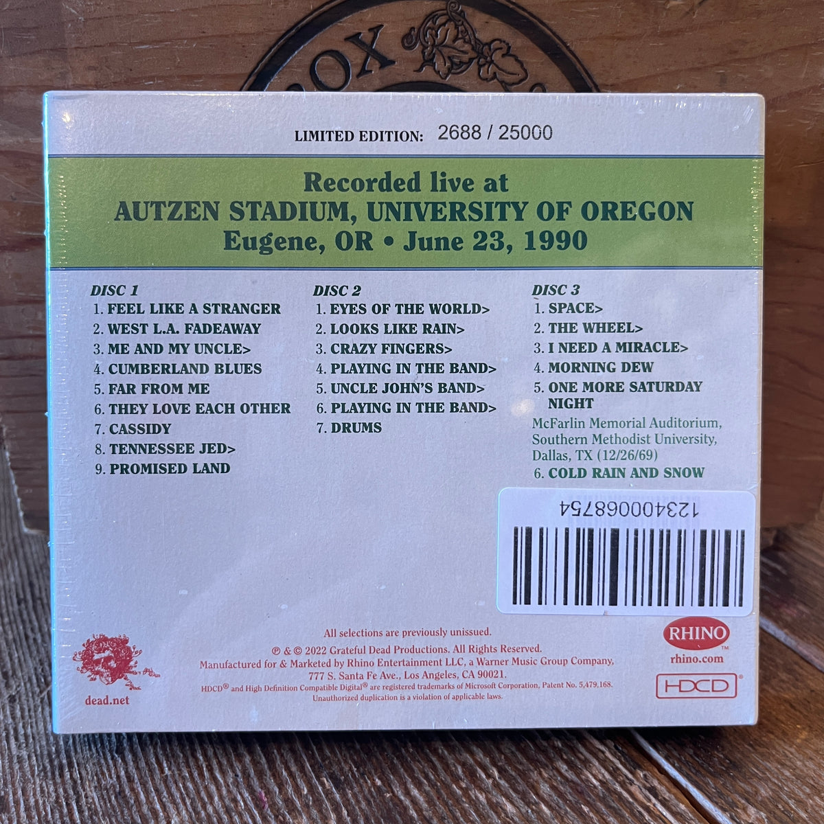 Used CD: Grateful Dead "Dave's Picks, Volume 44 (Autzen Stadium, U. Of Oregon, Eugene, OR 6/23/90)" 3xCD Set (2022 Press - Sealed)