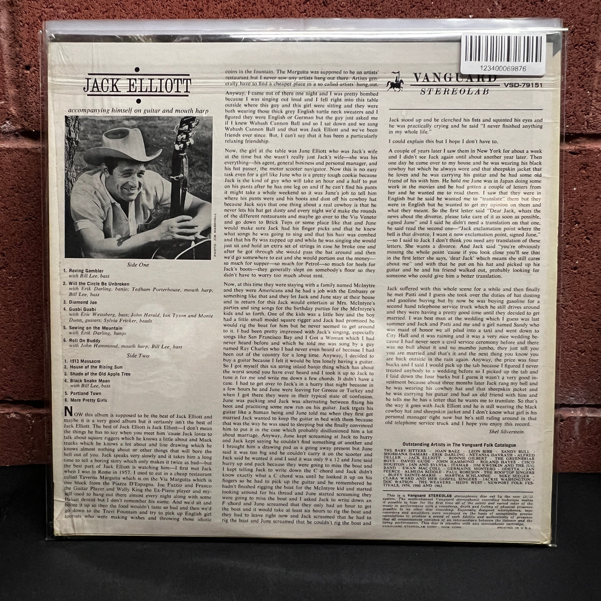 Used Vinyl: Jack Elliott "Jack Elliott" LP (In Open Shrink)