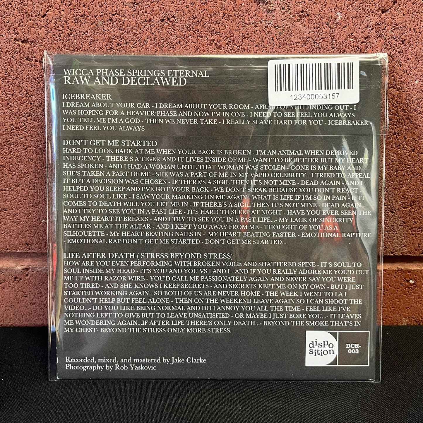 Used Vinyl: Wicca Phase (Springs Eternal) "Raw and Declawed" 7"