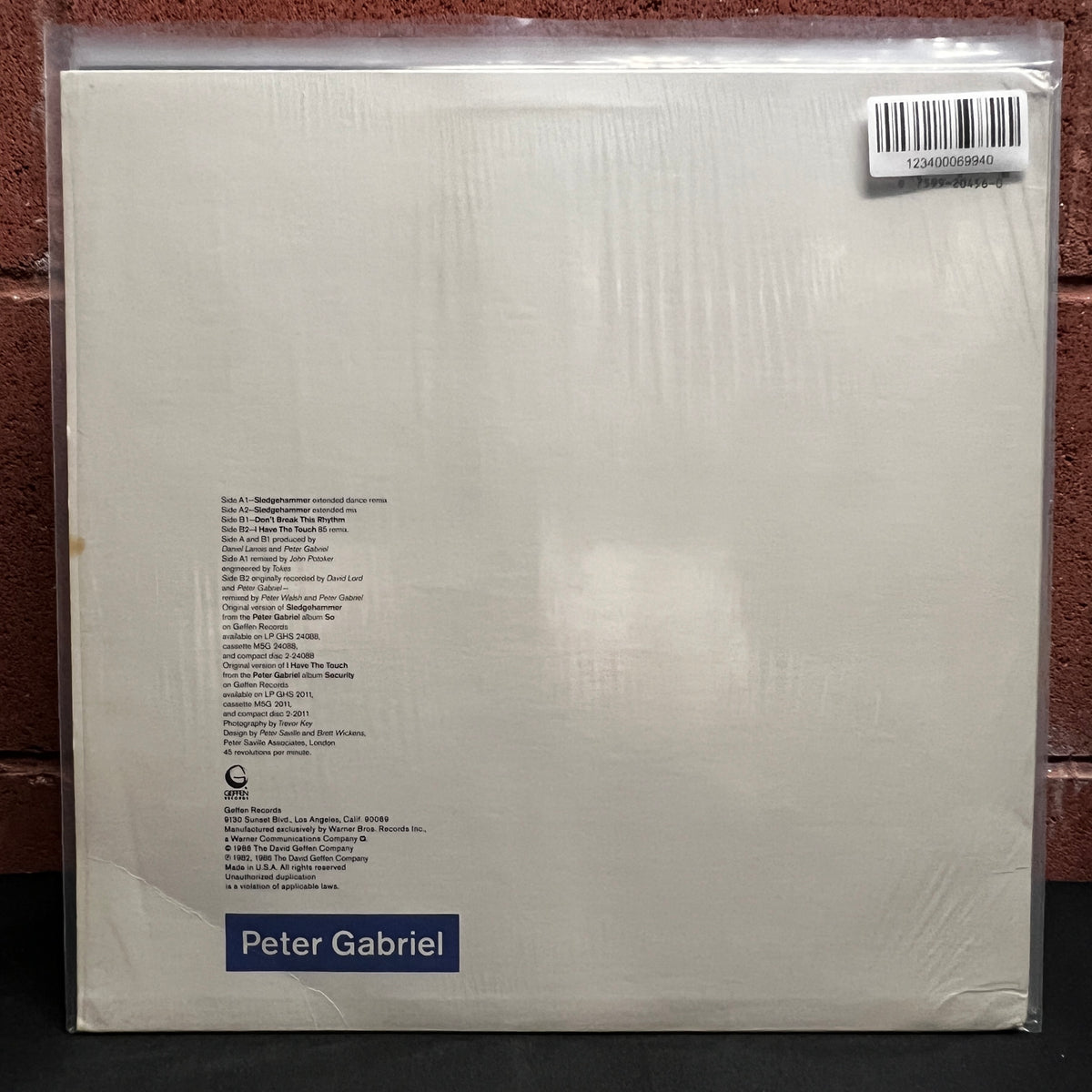 Used Vinyl: Peter Gabriel "Sledgehammer" 12" Single