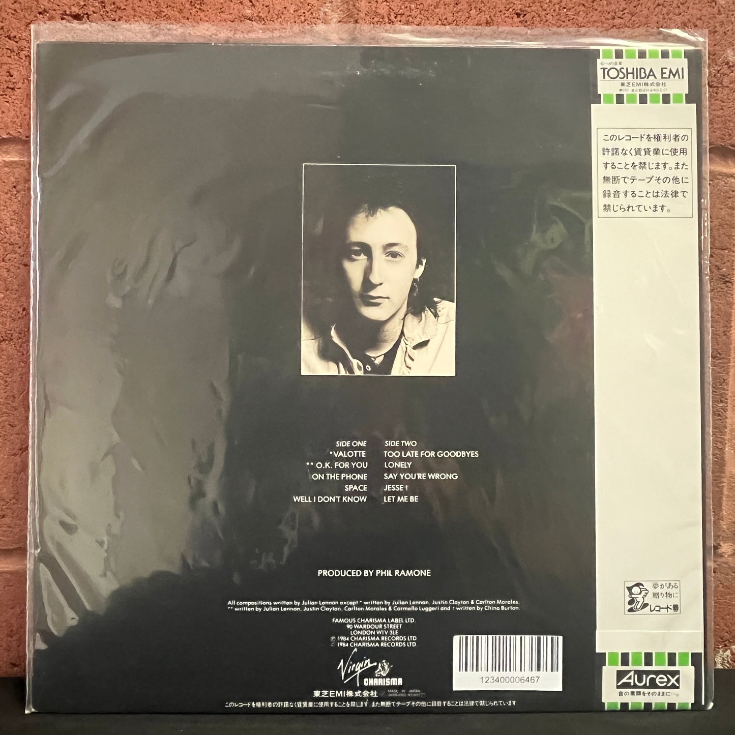 Used Vinyl: Julian Lennon "Valotte" LP (Japanese Press)