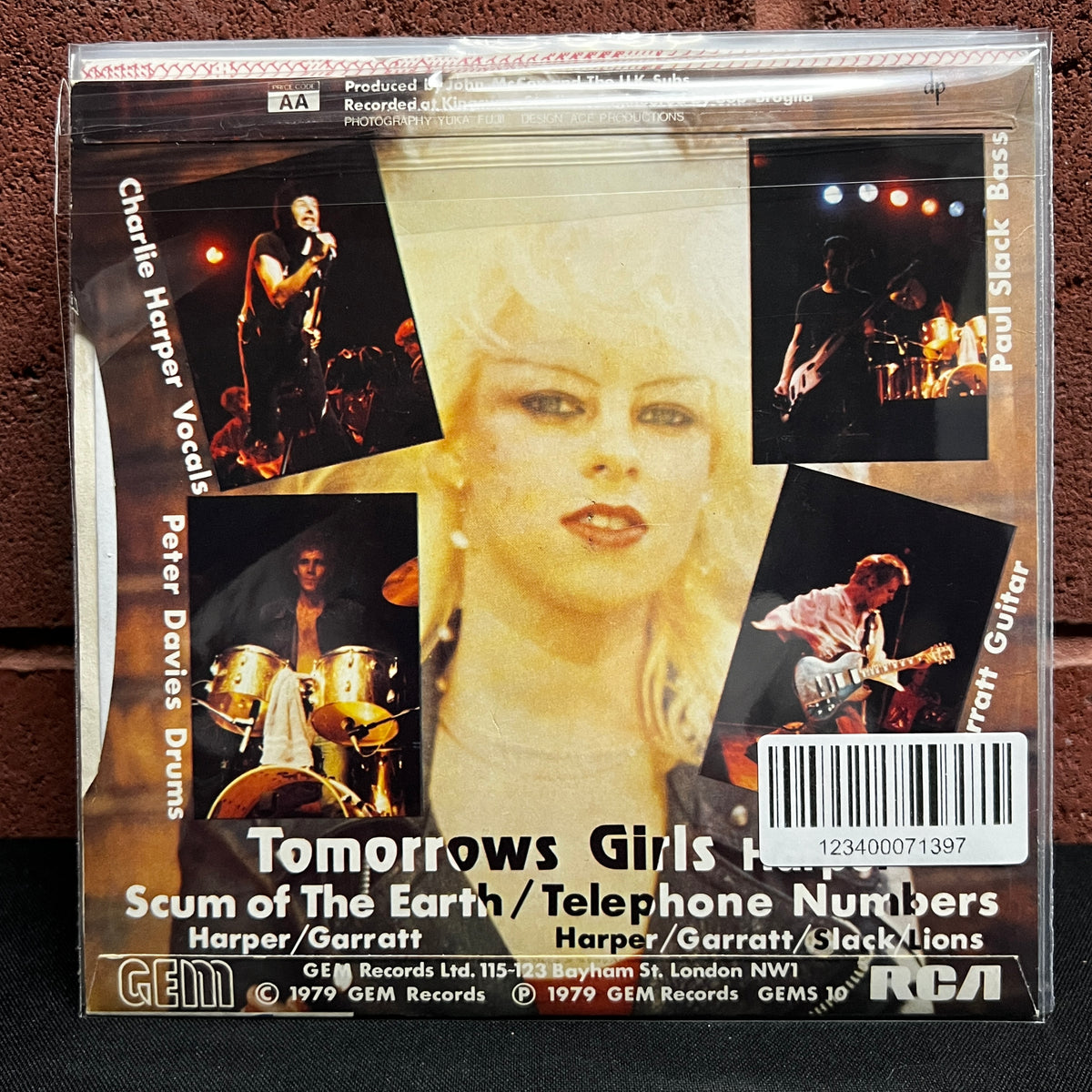 Used Vinyl: U.K. Subs "Tomorrows Girls" 7" (1979 Press - Blue Vinyl)