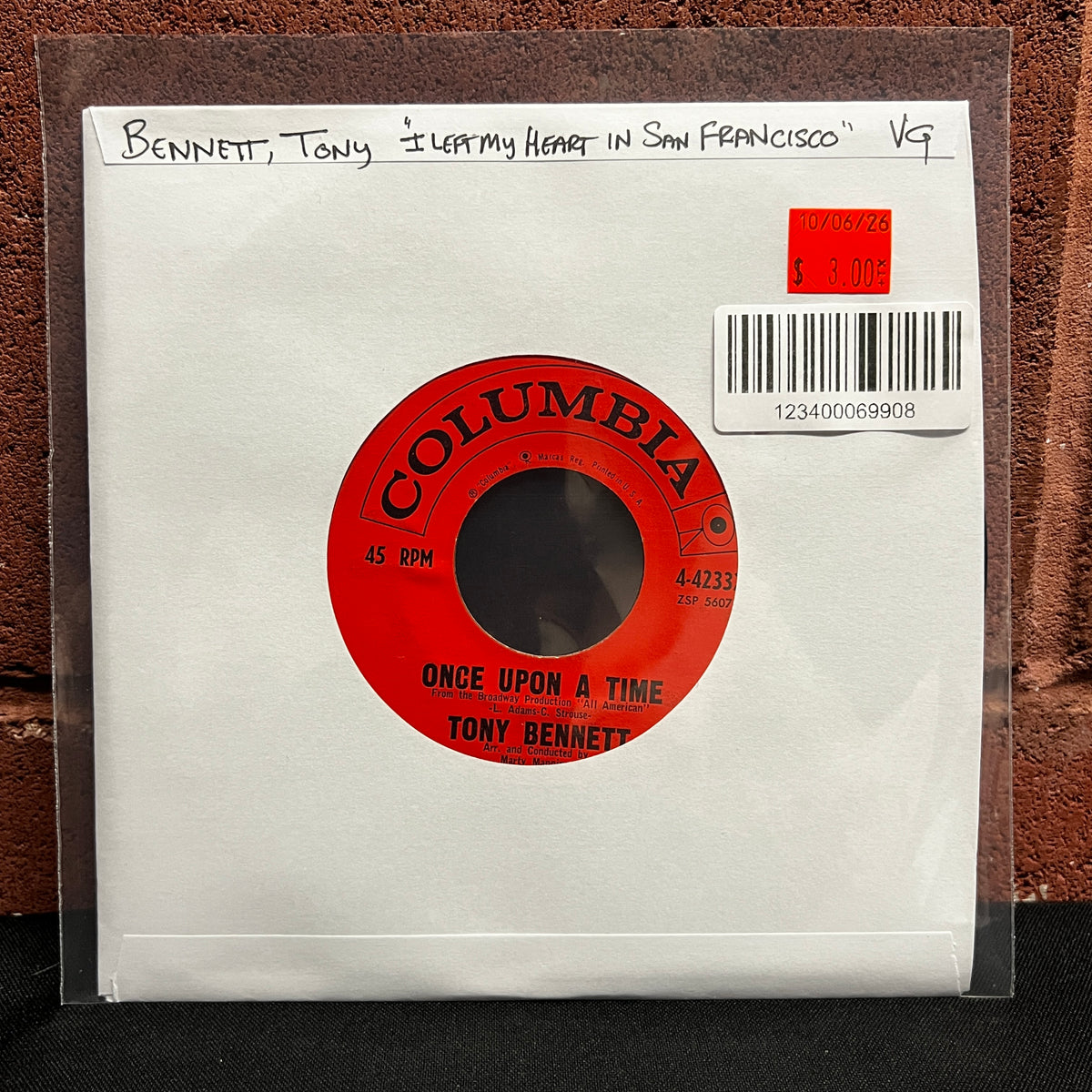Used Vinyl: Tony Bennett "I Left My Heart In San Francisco" 7"