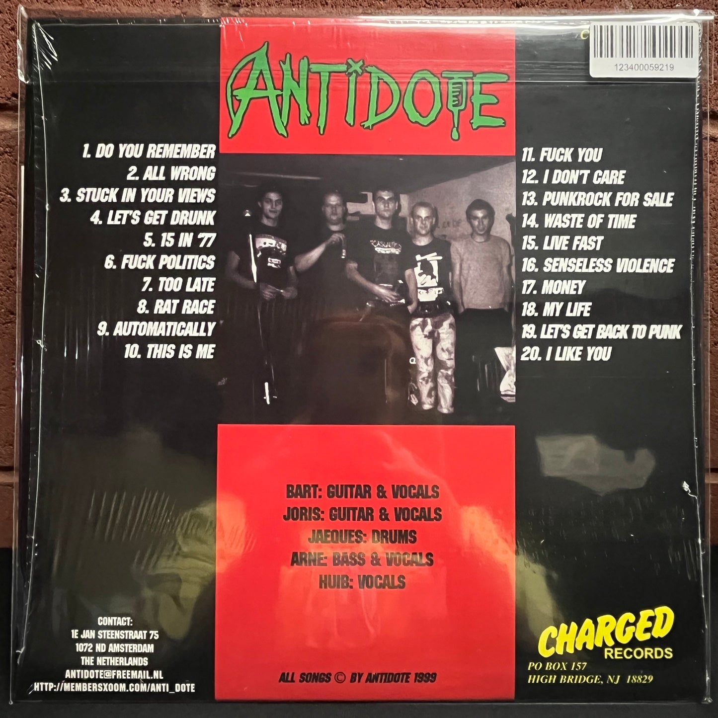 Used Vinyl: Antidote "My Life" LP (1999 Press - Green Vinyl)