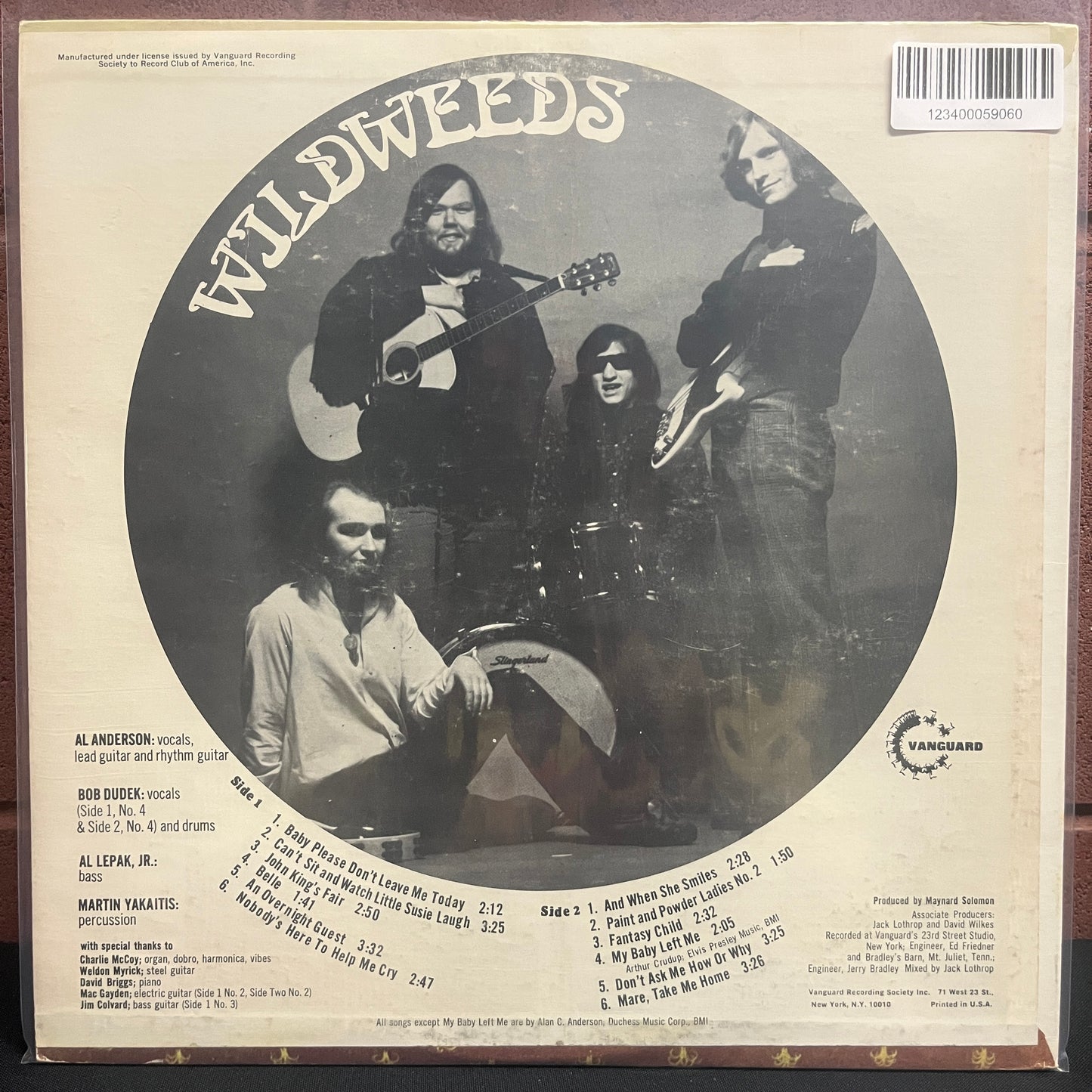Used Vinyl: Wildweeds "S/T" LP (1970 Press)