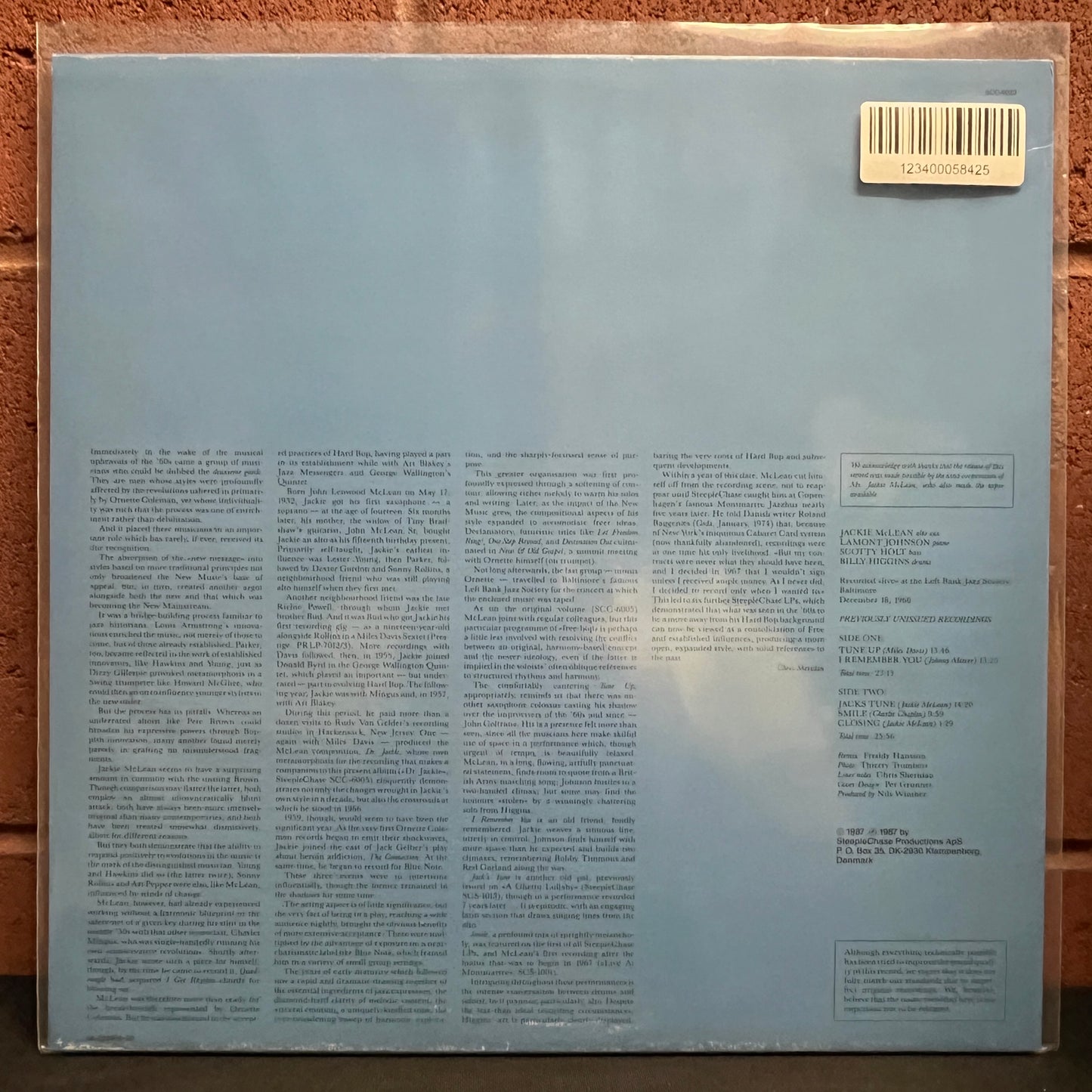 Used Vinyl: Jackie McLean Quartet "Tune Up" LP (Danish pressing)