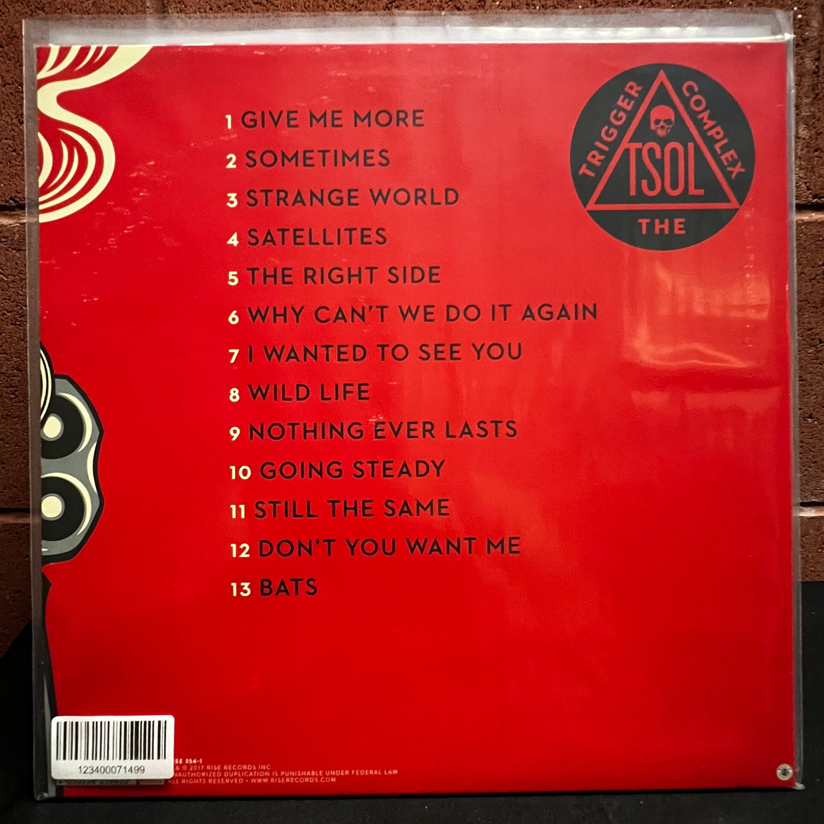 Used Vinyl: T.S.O.L. "The Trigger Complex" LP (2017 Press - Clear Vinyl)