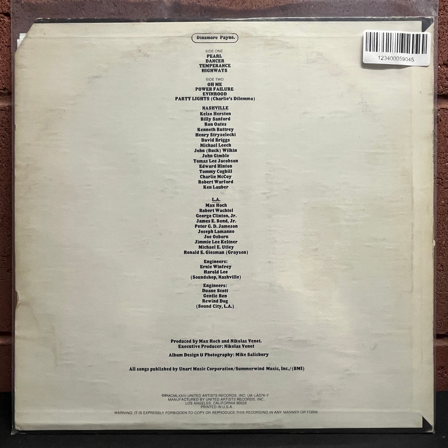 Used Vinyl: Dinsmore / Payne "Dinsmore Payne" LP (1973 Press)