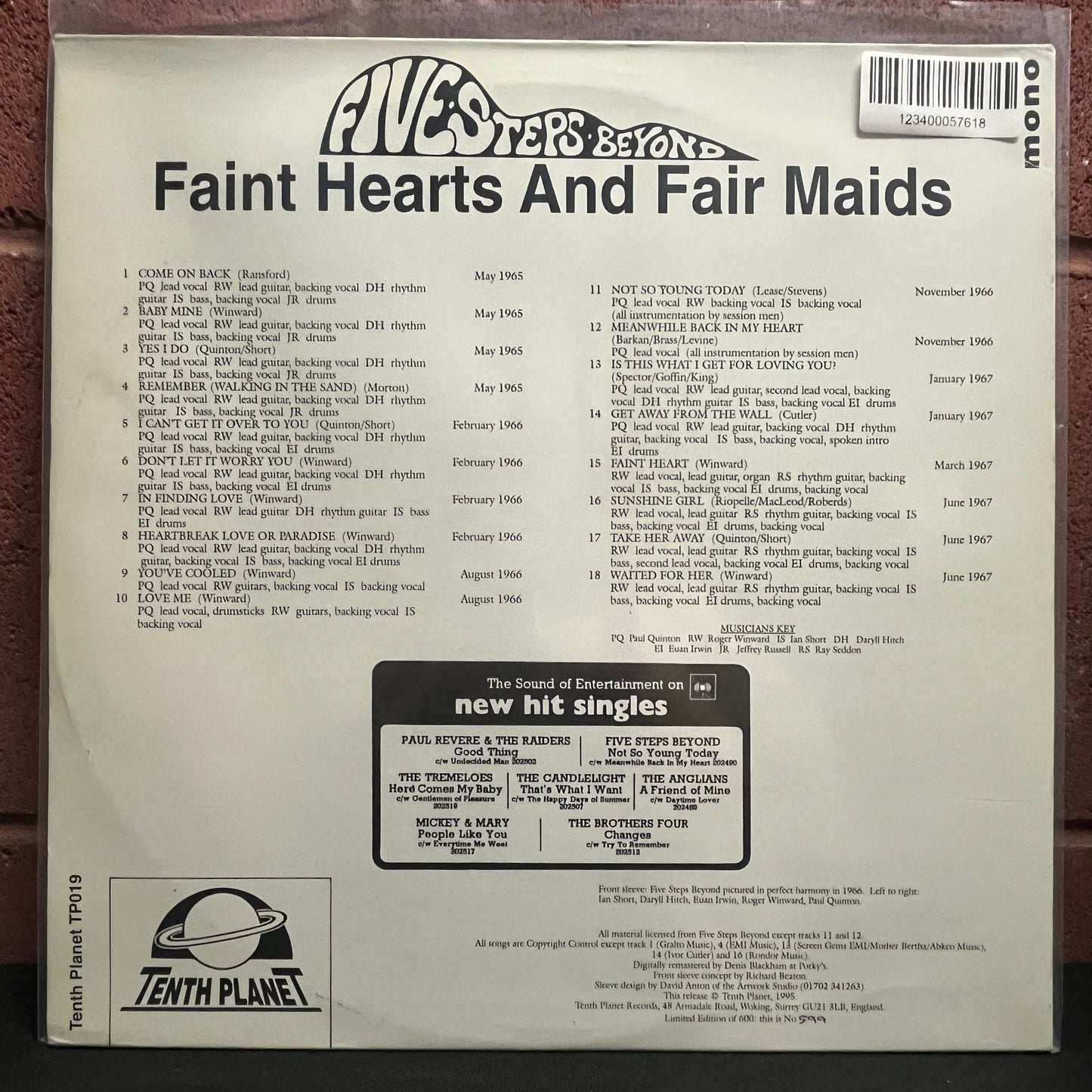 Used Vinyl: Five Steps Beyond "Faint Hearts And Fair Maids" LP (1995 Mono UK Press)
