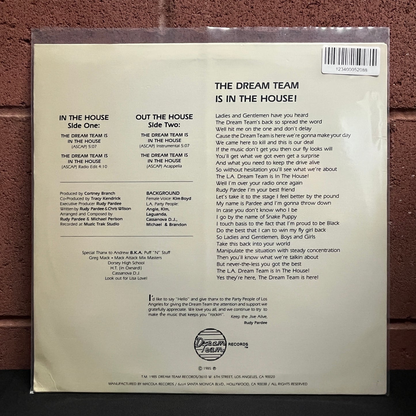 Used Vinyl: Dream Team "The Dream Team Is In The House!" 12"