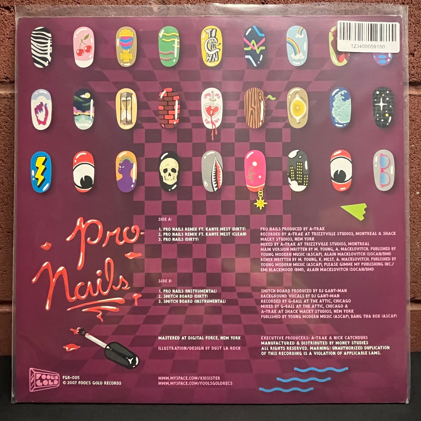 Used Vinyl: Kid Sister "Pro Nails" 12" (2007 Press)