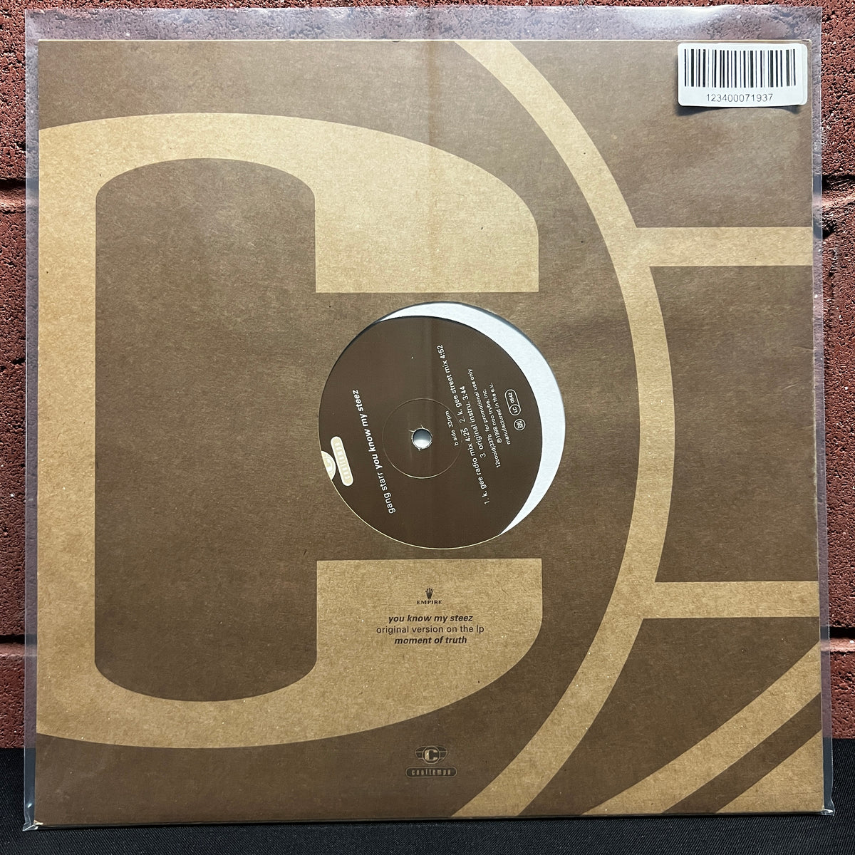 Used Vinyl: Gang Starr "You Know My Steez" 12" Single
