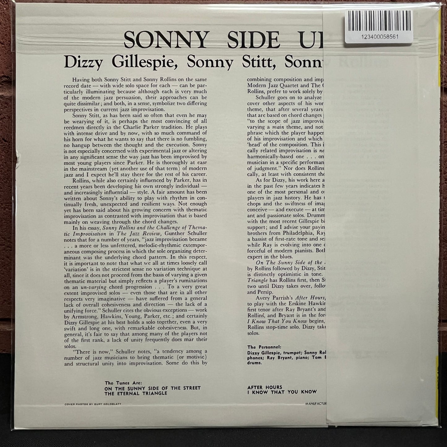 Used Vinyl: Dizzy Gillespie, Sonny Stitt, Sonny Rollins "Sonny Side Up" LP (1976 Japanese pressing)