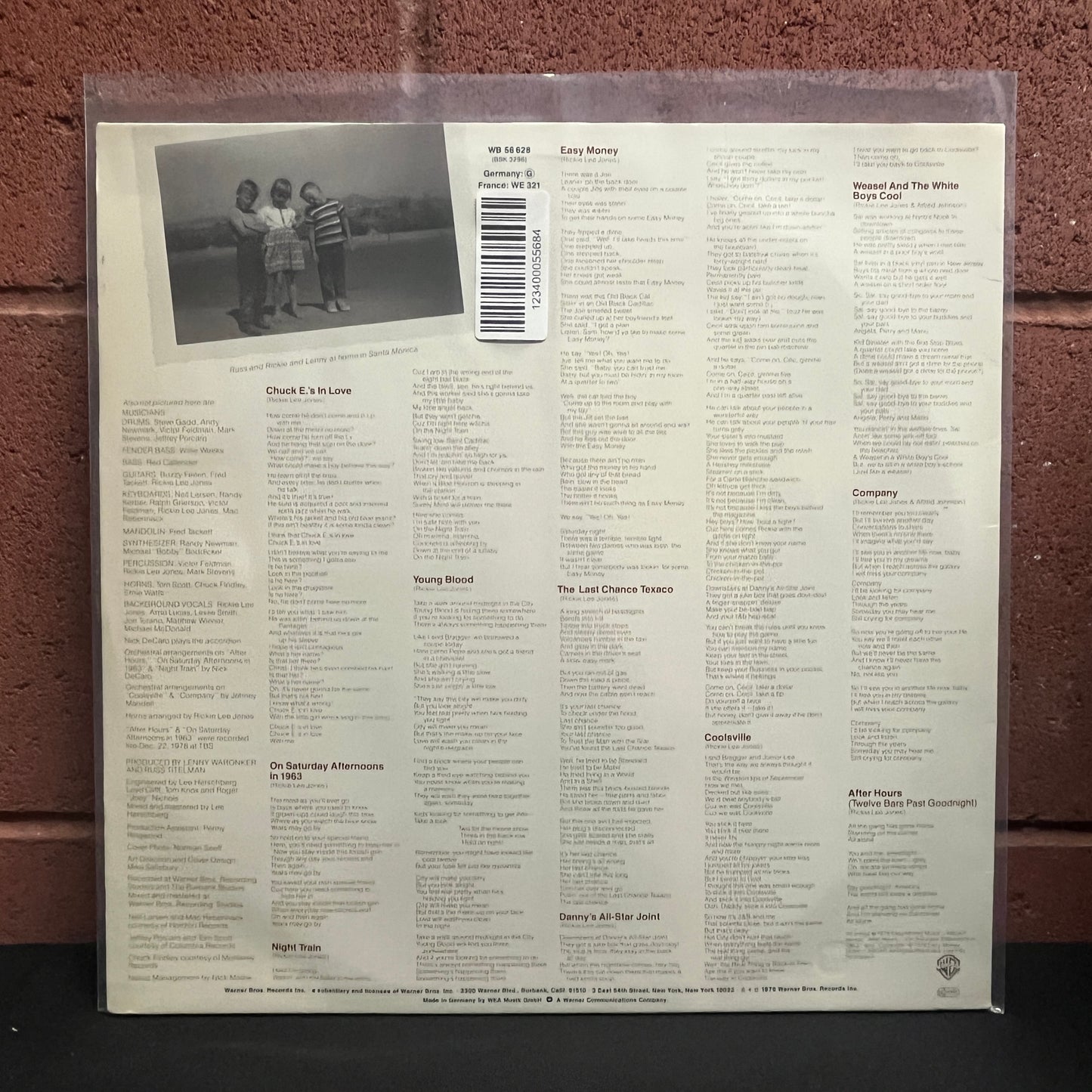 Used Vinyl: Rickie Lee Jones "S/T" LP (1991 Euro Press)