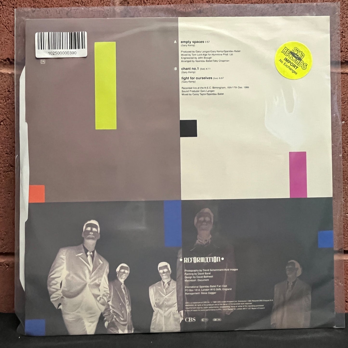 Used Vinyl: Spandau Ballet "Empty Spaces" 12"
