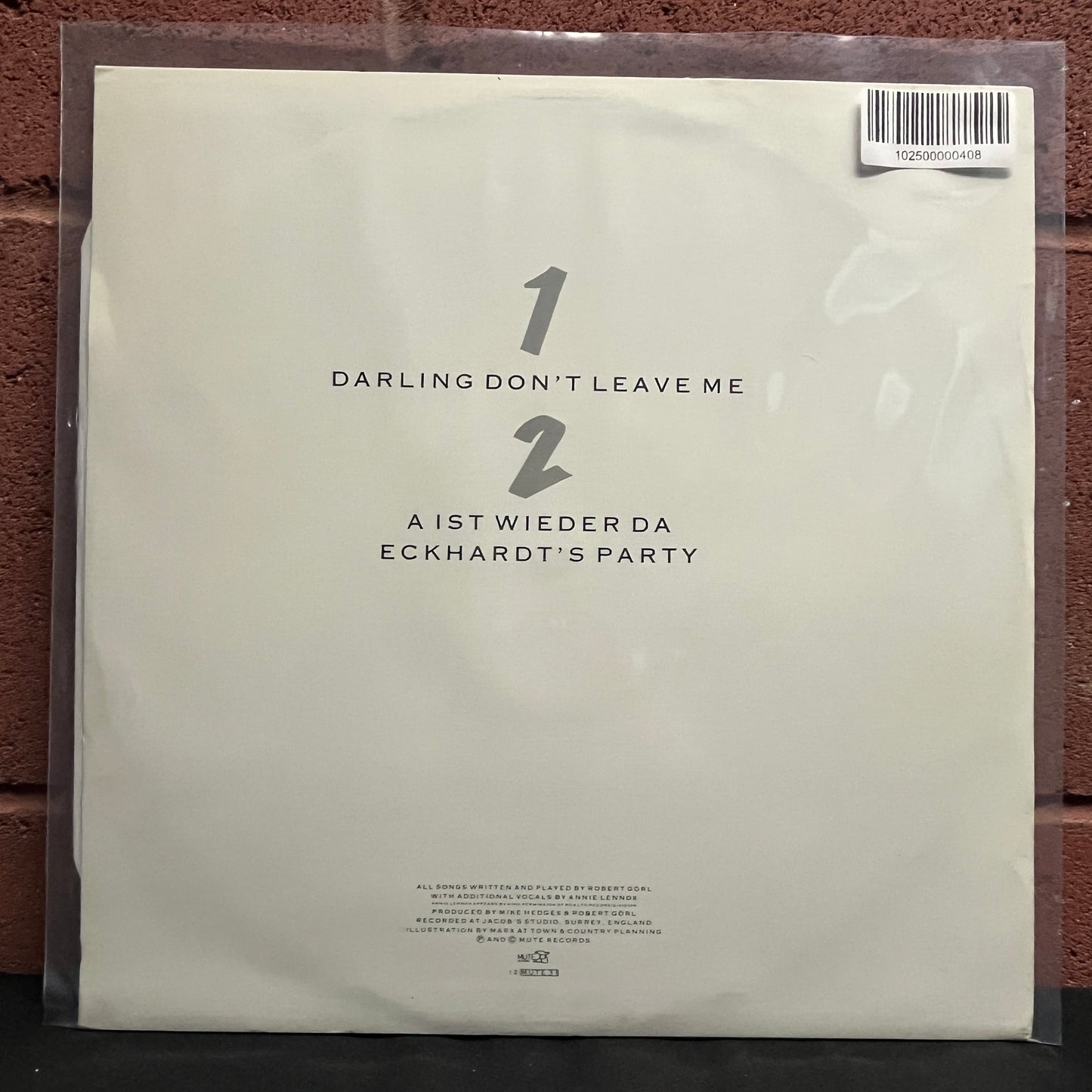 Used Vinyl: Robert Gorl "Darling Don't Leave Me (Extended Mix)" 12"