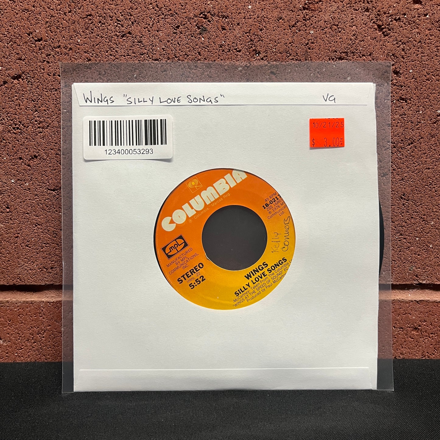 Used Vinyl: Wings "Silly Love Songs b/w Cook of the House" 7"