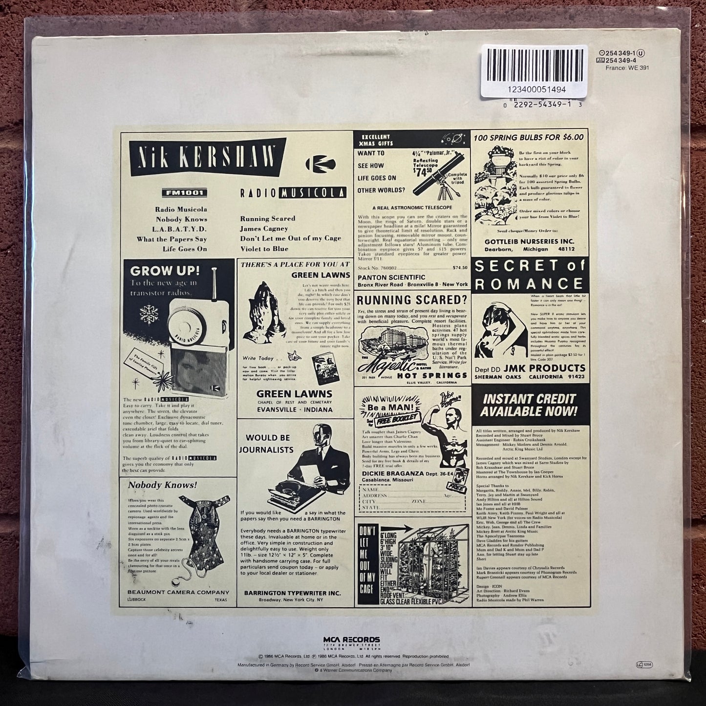 Used Vinyl: Nik Kershaw "Radio Musicola" LP