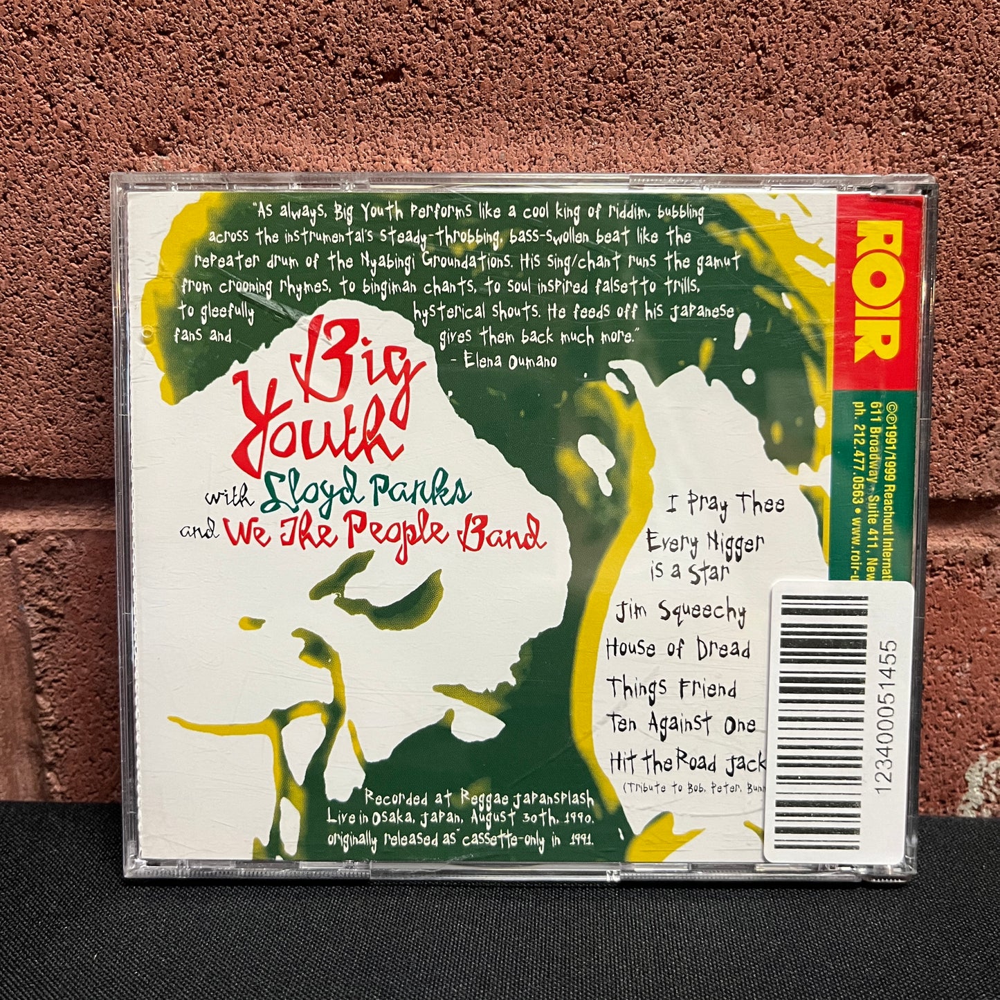 Used CD: Big Youth w/Lloyd Parks & We The People Band "Jamming In The House Of Dread" CD