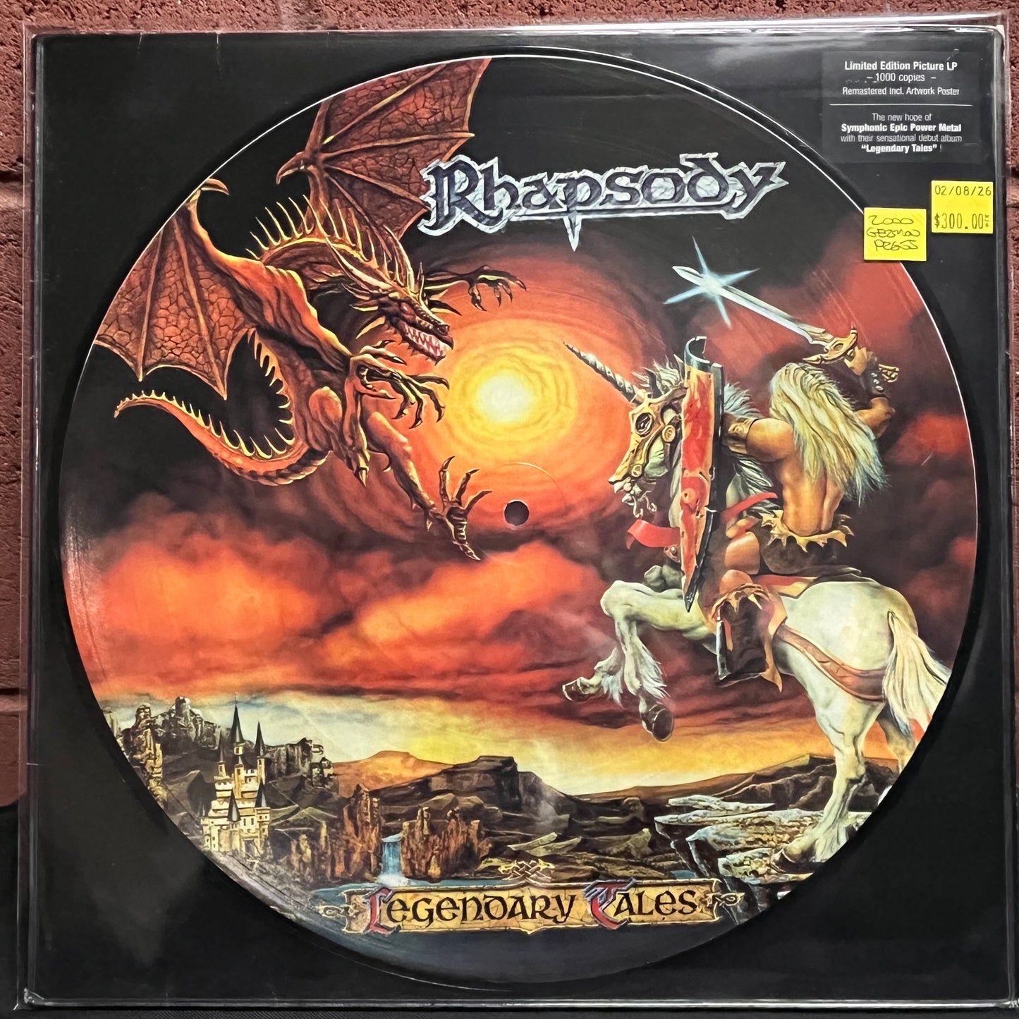 Used Vinyl: Rhapsody "Legendary Tales" LP (2000 German Press, Picture Disc)