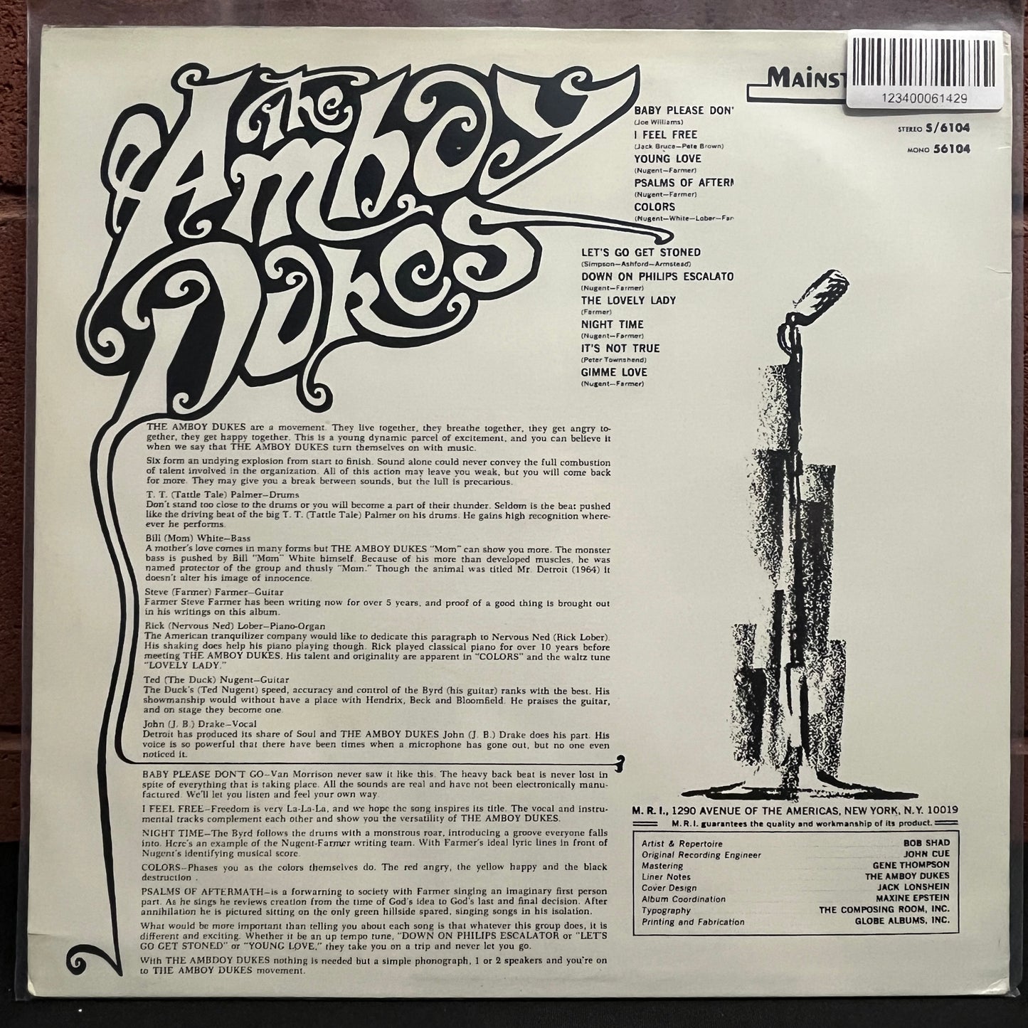 Used Vinyl: The Amboy Dukes "S/T" LP (00's Press)