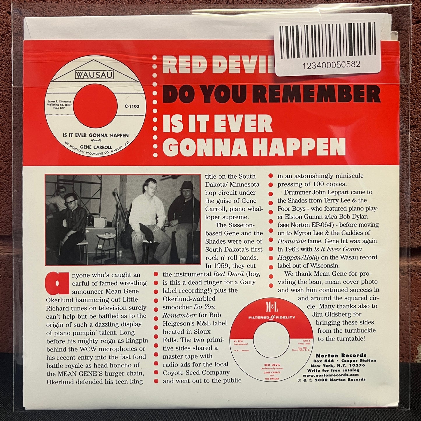 Used Vinyl: Gene Carroll and the Shades "In This Corner" 7"