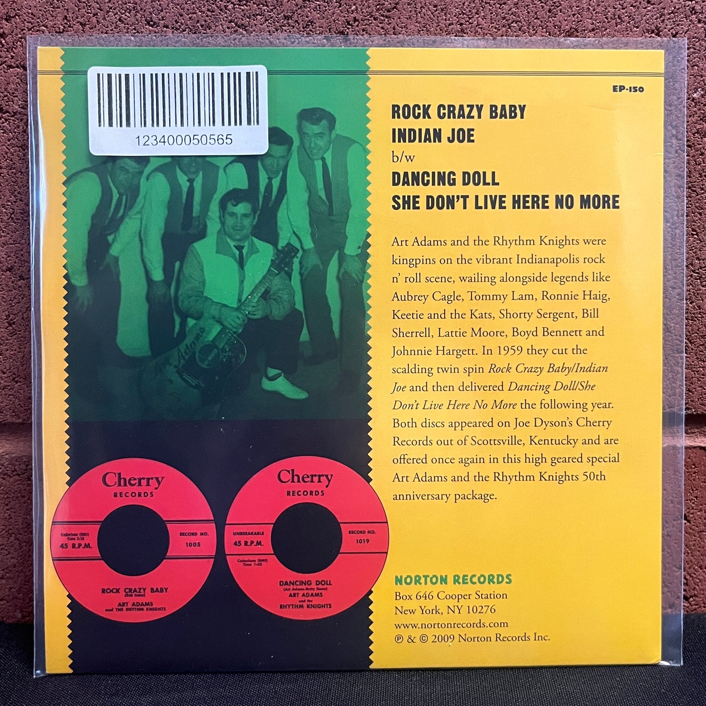 Used Vinyl: Art Adams and the Rhythm Knights "Rock Crazy Baby" 7"