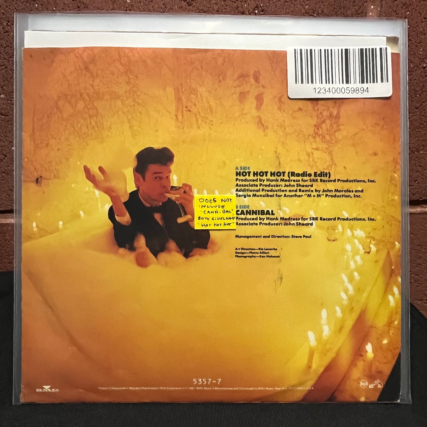 Used Vinyl: Buster Poindexter And His Banshees of Blue "Hot Hot Hot" 7" (Promo)