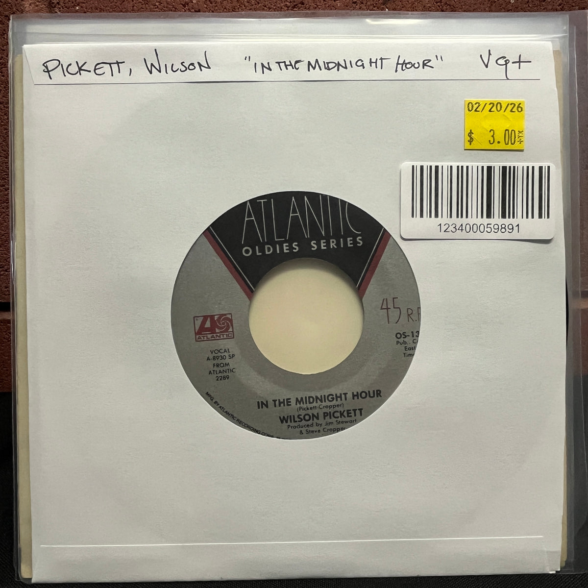 Used Vinyl: Wilson Pickett "In The Midnight Hour" 7" (80's Reissue)