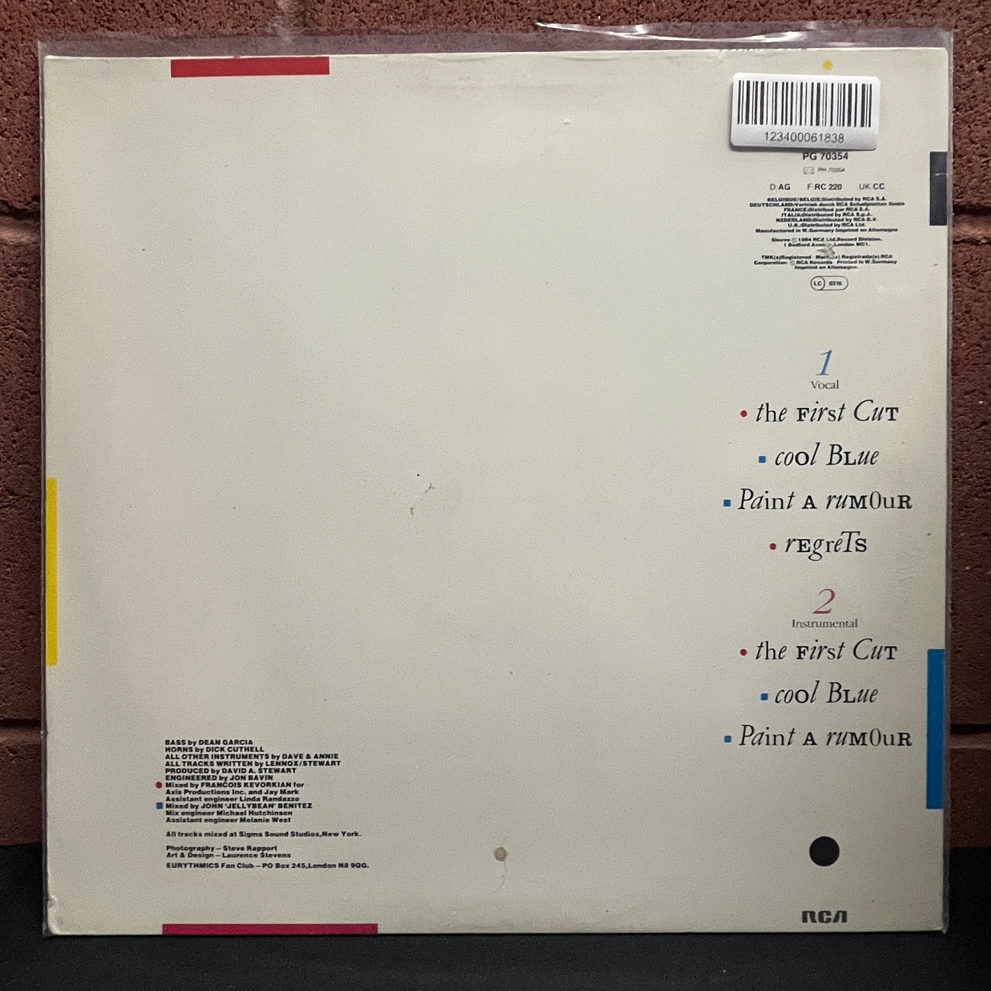 Used Vinyl: Eurythmics "Touch Dance" LP (1984 Euro Press)