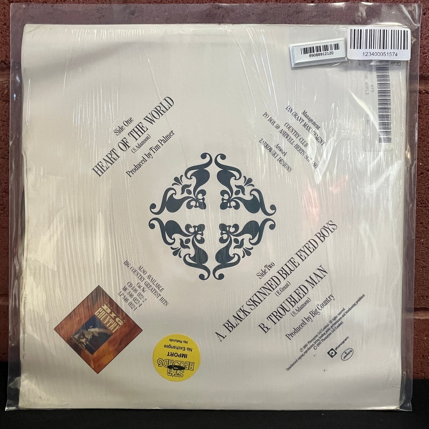 Used Vinyl: Big Country "Heart Of The World" 12"