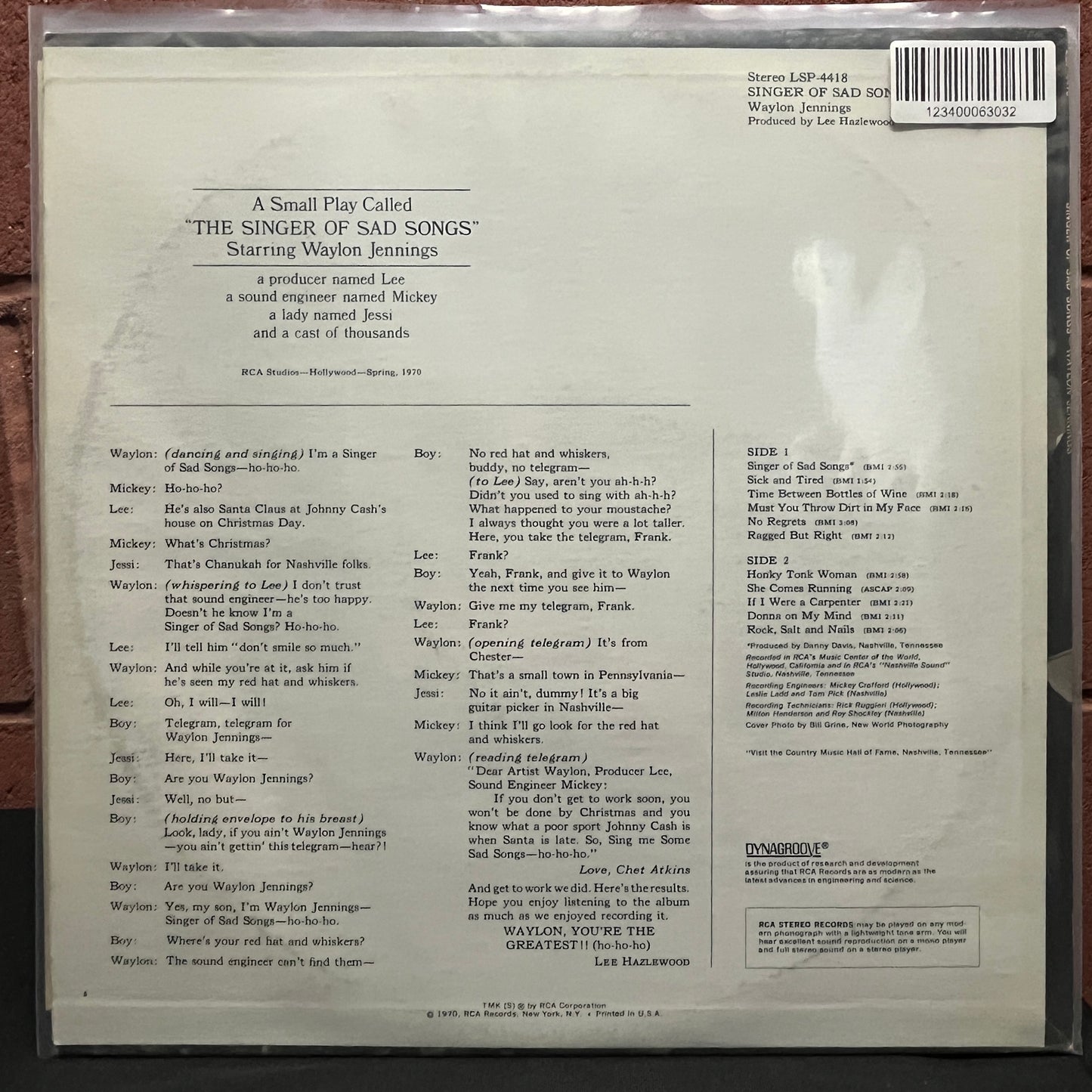 Used Vinyl: Waylon Jennings "Singer Of Sad Songs" LP (1970 Press)