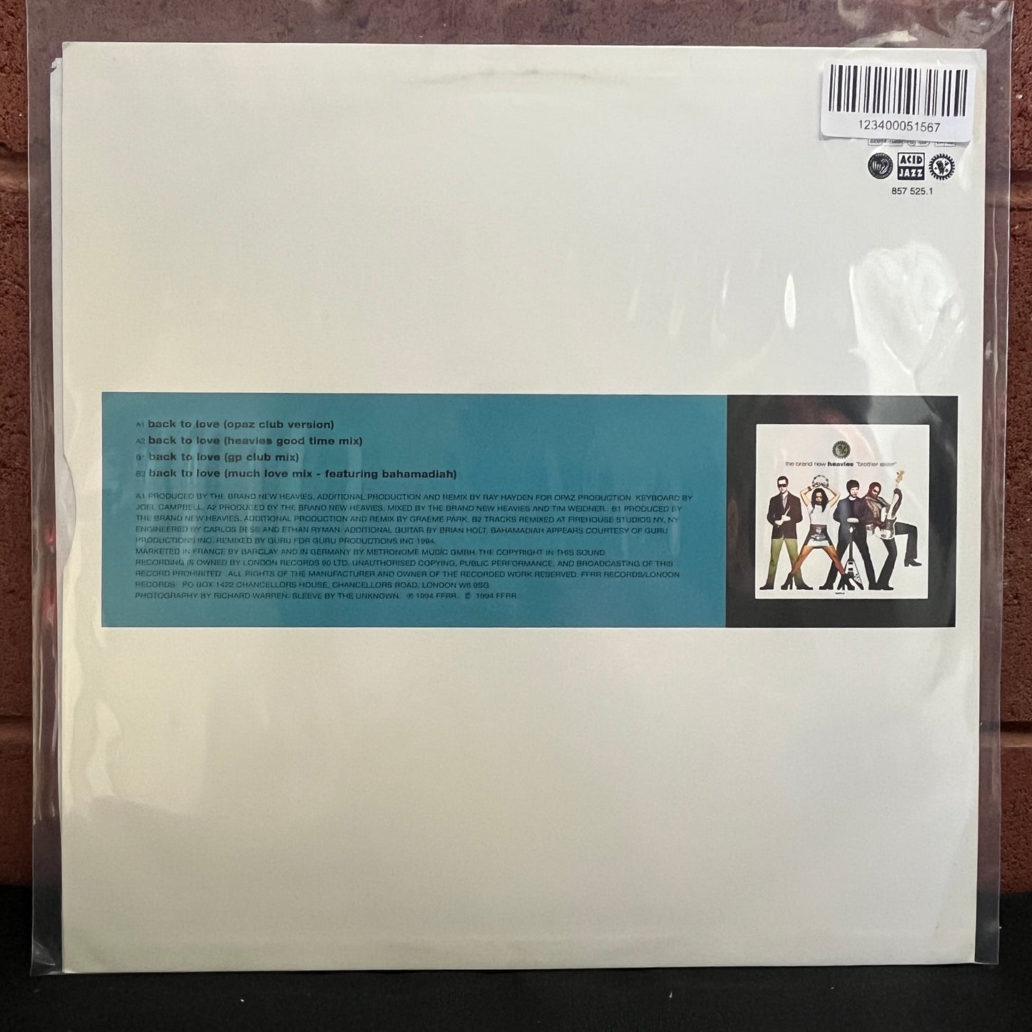 Used Vinyl: The Brand New Heavies "Back To Love" 12"